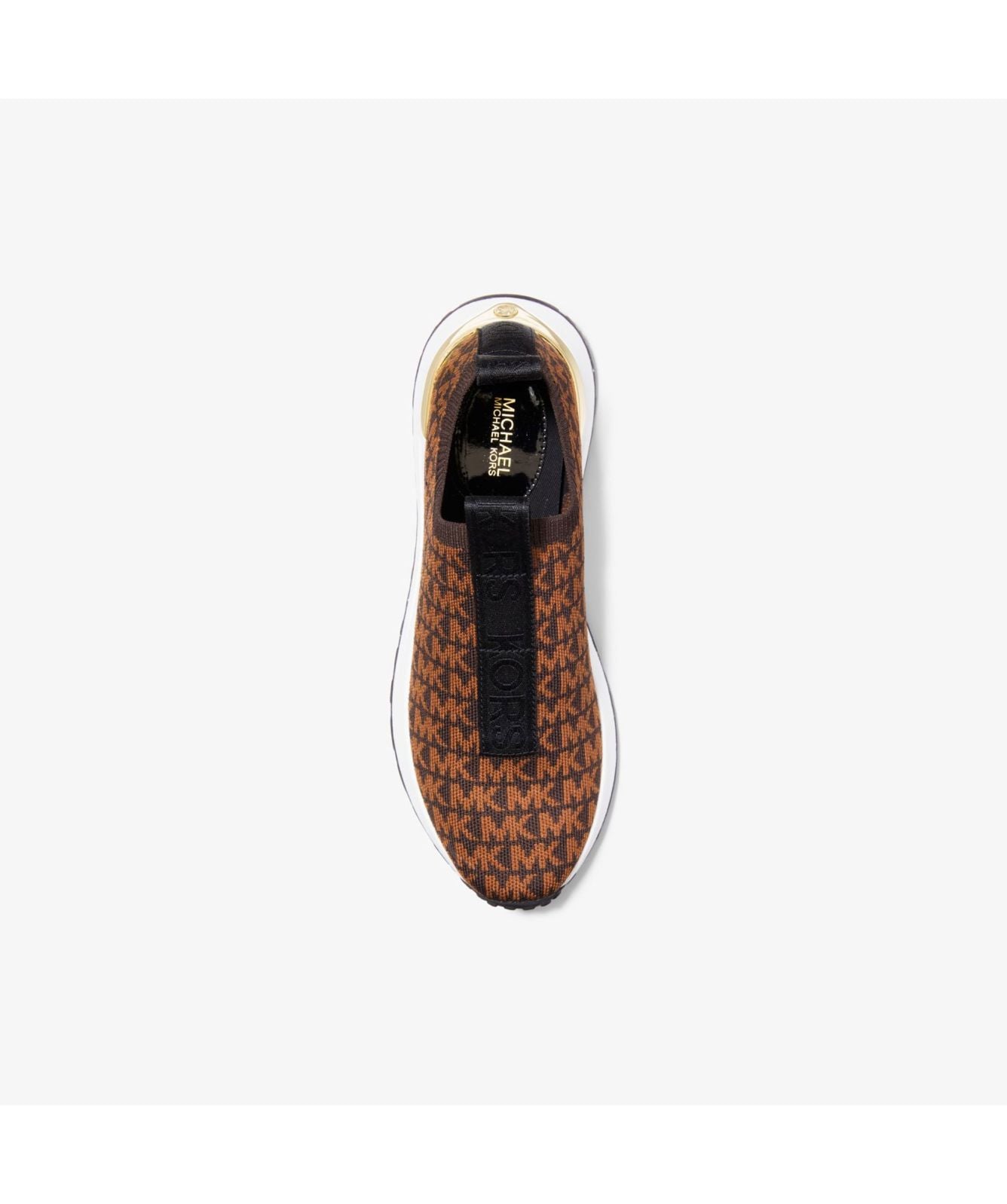 Michael Kors Bodie Logo Jacquard Slip-On Trainer Brown