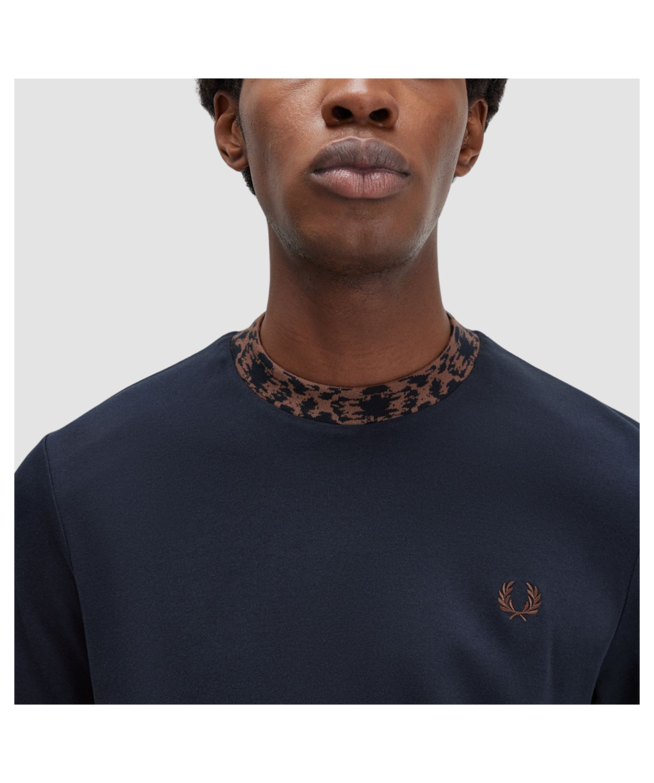 Fred Perry Men's Jacquard Trim Polo Shirt | Navy - M8584 - 608