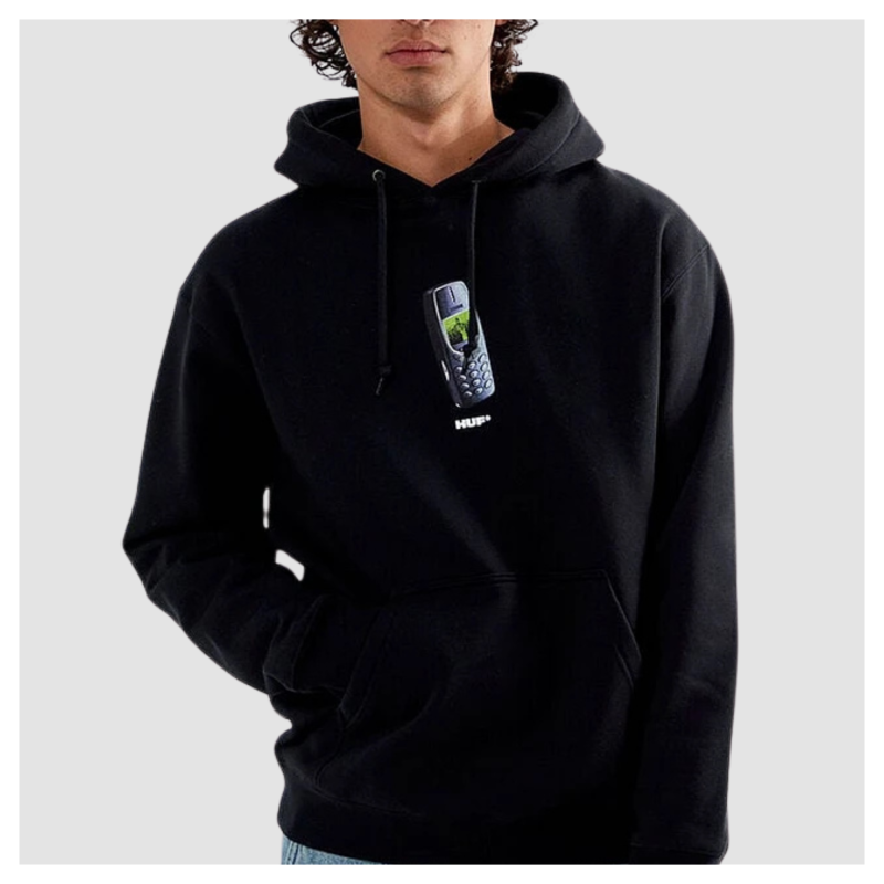 HUF Men's Missed Call Hoodie | Black - PF00714_BLACK
