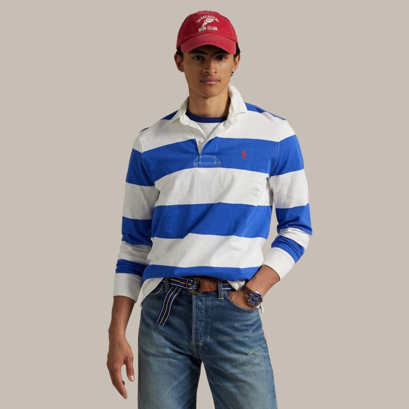 ウェア Polo Ralph Lauren rugby shirt Polo Ralph Lauren Classic Fit Stripe Iconic Rugby Shirt