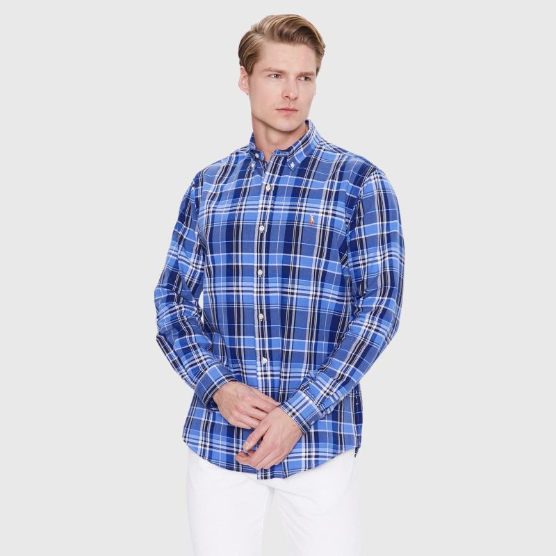Polo Ralph Lauren Coloured Logo Multi Check Shirt blue-710897267004