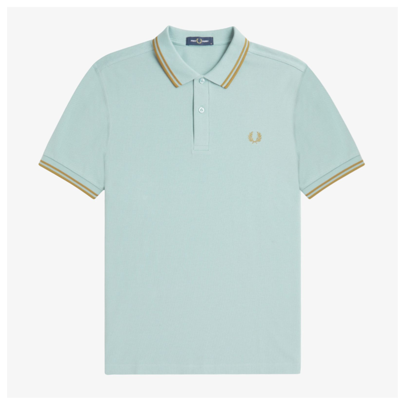 Fred Perry M3600 Twin Tipped Polo Shirt | Blue, Cream, Sage