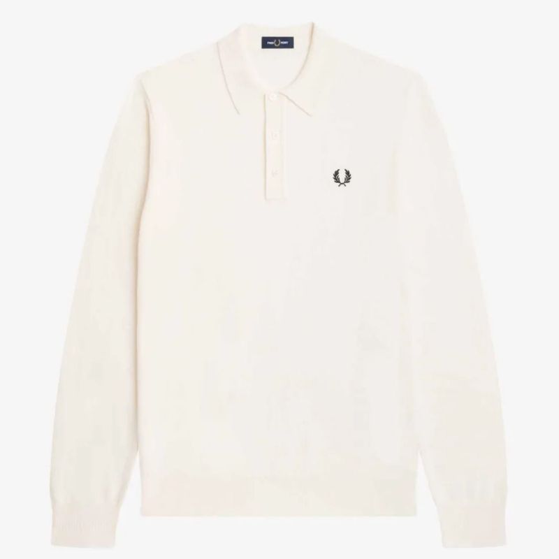 Fred Perry Knitted Long-Sleeved Polo Shirt - K4535