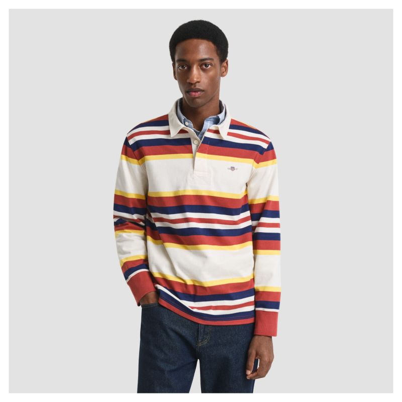 GANT Striped Heavy Rugger | Country Green - 2065056-360, Modern