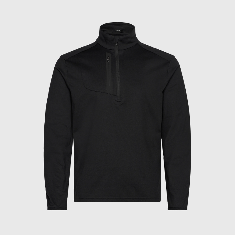 Rlx Ralph Lauren Golf ¼ Zip Stretch Jersey Pullover | Black