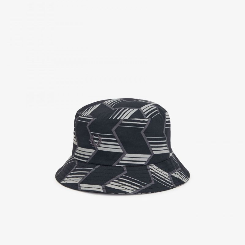 Fred Perry Chevron Stripe Bucket Hat | Black