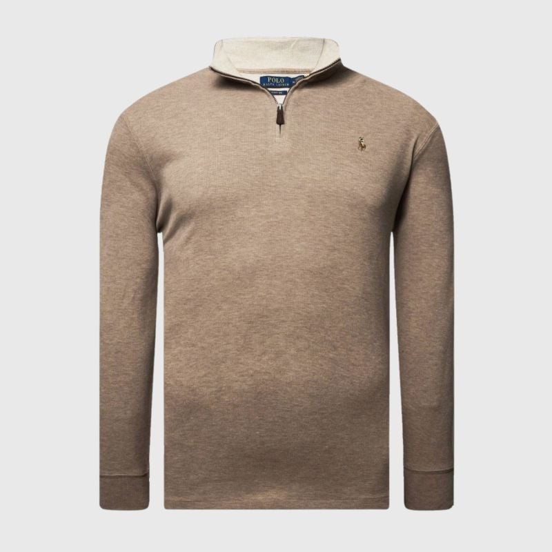 Polo Ralph Lauren Classic ¼ Zip Jumper | brown-710877001011