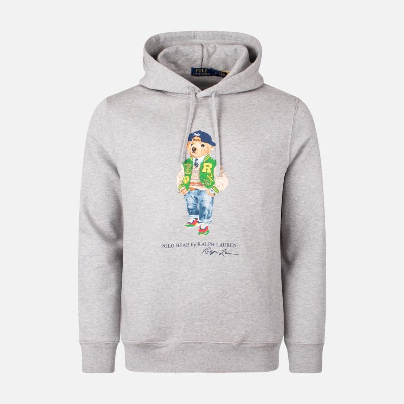 Polo Ralph Lauren Bear Graphic Hoodie | Grey-710953719001