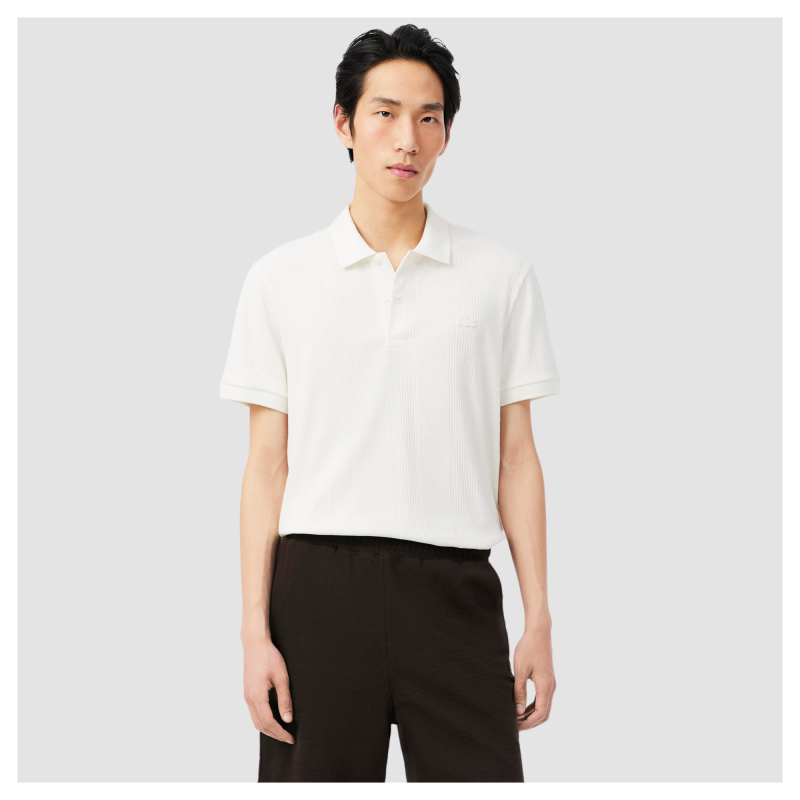 メンズウェア CPH/GOLF CLASSIC COTTON RIB POLO SHIRT L Lacoste Classic Fit Short Sleeve Polo Shirt - White | Kular Fashion