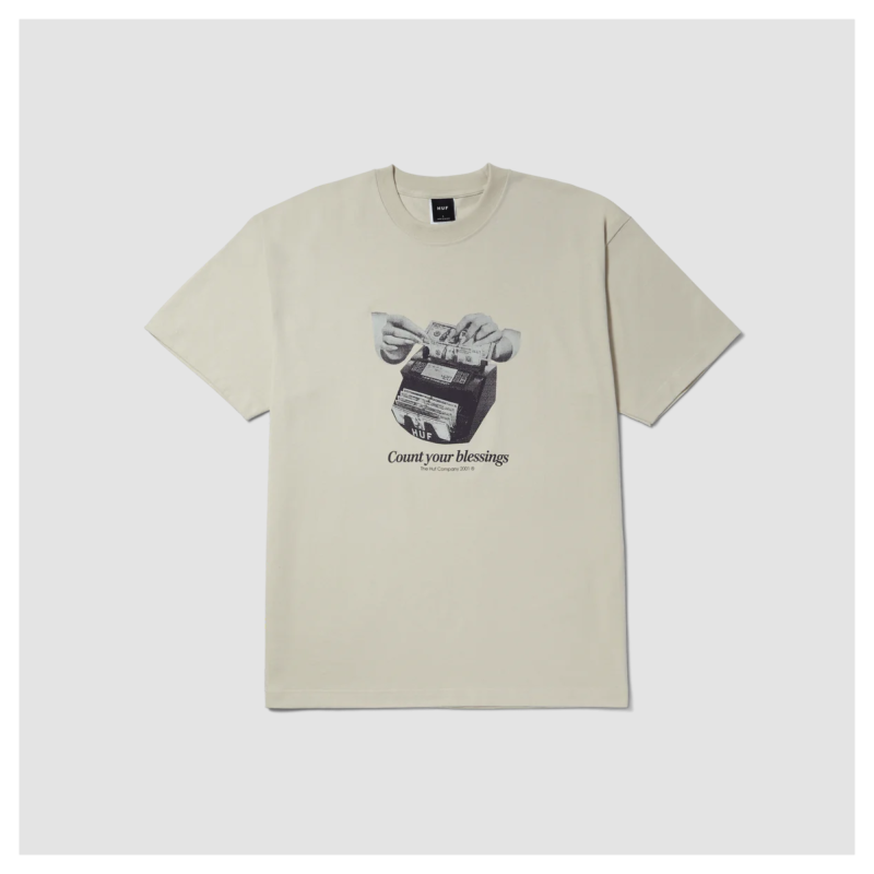 HUF Men's Blessings T-Shirt | Beige - ﻿TS02362_STONE, Black