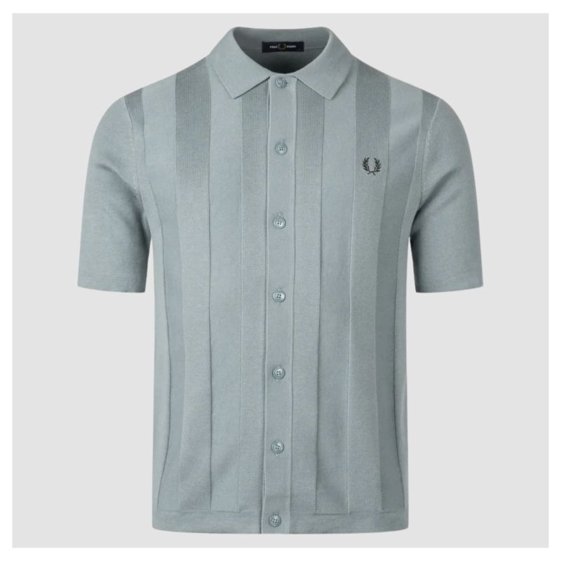 Men's Fred Perry Short-Sleeve Knitted Shirt | Kular Fashion