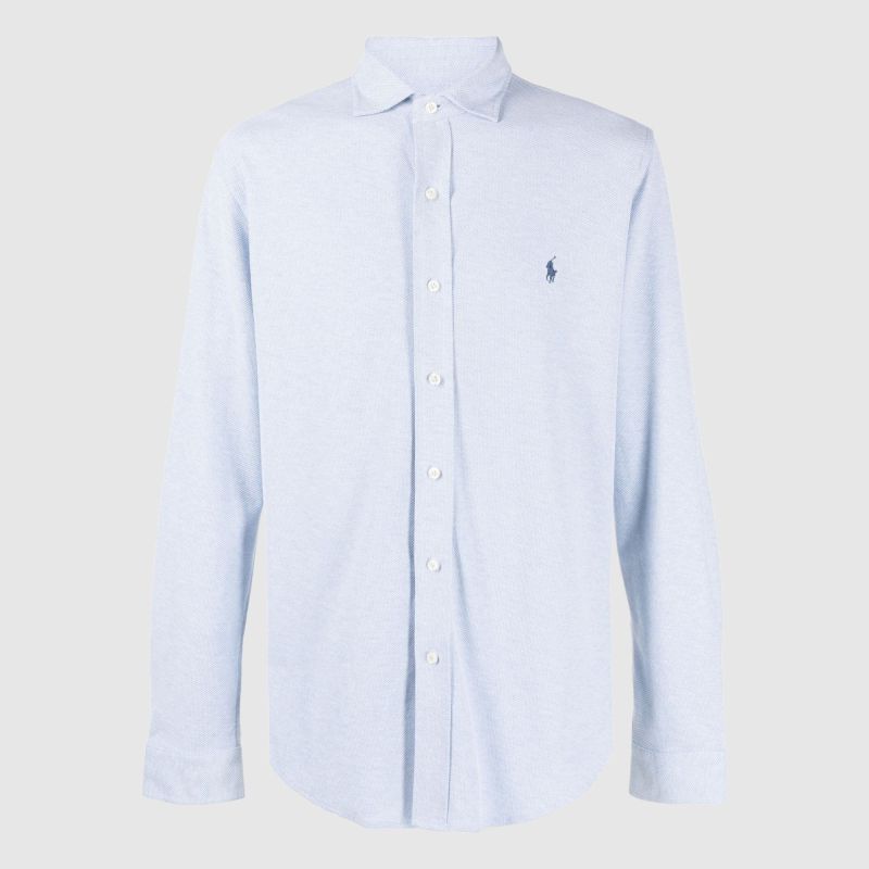 シャツ POLO RALPH LAUREN Men Long Tops 710968913005 SKY Blue Polo Ralph Lauren slim-fit stretch poplin shirt for men