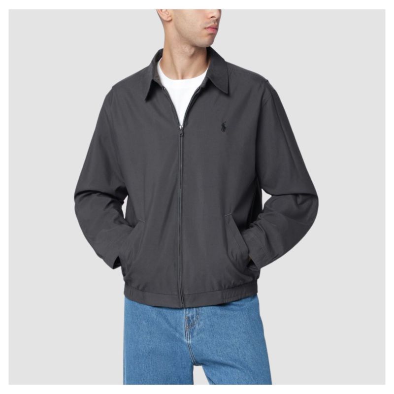 Men's Polo Ralph Lauren Zip-Up Shirt Jacket - Grey | Kular Fashion