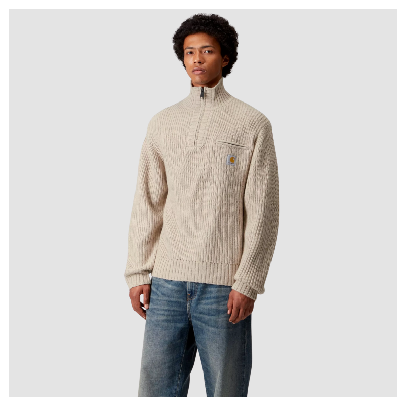 Carhartt WIP Sweater | Detroit Half Zip Sweater | Fleur De Sel