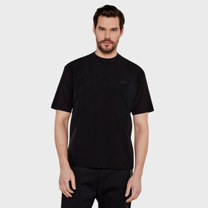 Tシャツ・カットソー BOSS Men T-shirt Black 50517970 001 Boss Te Nylon Front Crew Neck T-Shirt | Black-50531877 001