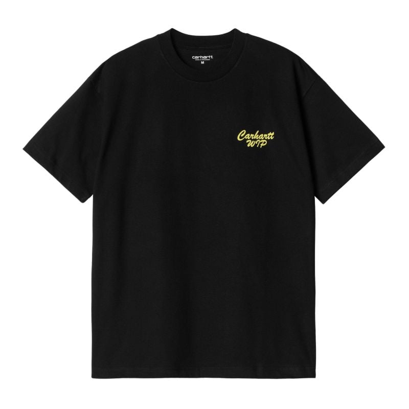 Tシャツ・カットソー CARHARTT WIP BLACK COTTON T-SHIRT Carhartt WIP cotton T-shirt Aces black color at PRM US