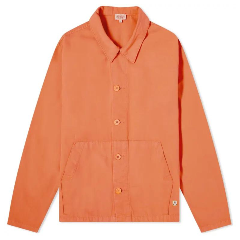 Armor Lux Fisherman's Jacket Mens Coat | Teal and Coral