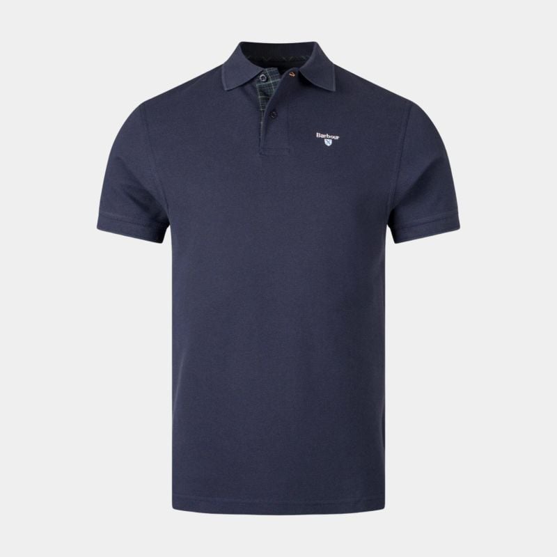 Barbour Tartan Pique Short Sleeve Polo Shirt | green