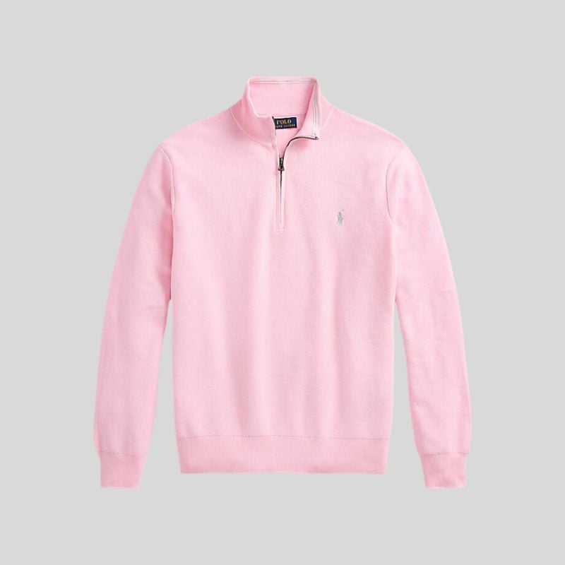 POLO RALPH LAUREN ロゴニット　綿100％ ピンク　M Polo Ralph Lauren icon logo cotton cable knit sweater in