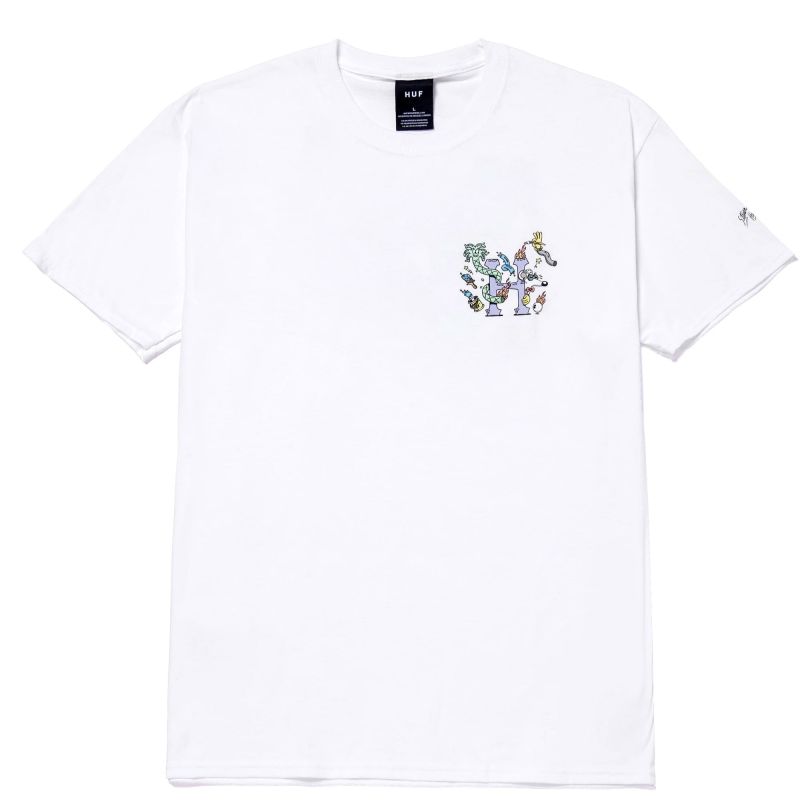 ★国内在庫/即発可*HUF×STEVEN HARRINGTON*HロゴTシャツ/BH★ Steve Harrington X HUF Worldwide Tshirt Black Large Limited