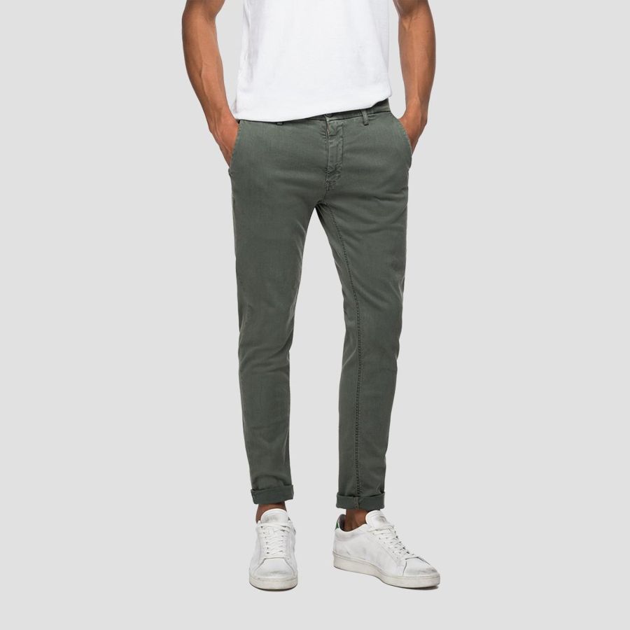 Jeans X-lite Plus Replay Replay Zeumar X-Lite Plus Jeans Uomo - Chino Slim Fit Leggero E Morbido Pantaloni Business Casual