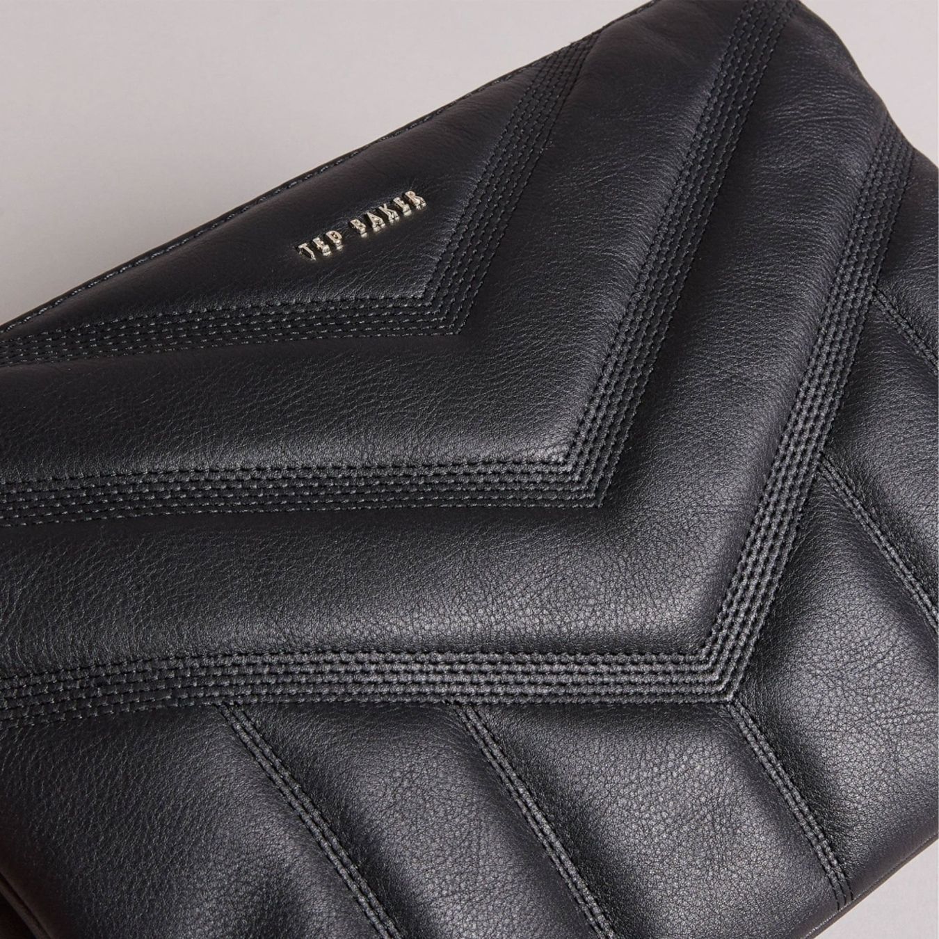 Ted Baker AYAHLA Leather Puffer Quilted Cross Body Black