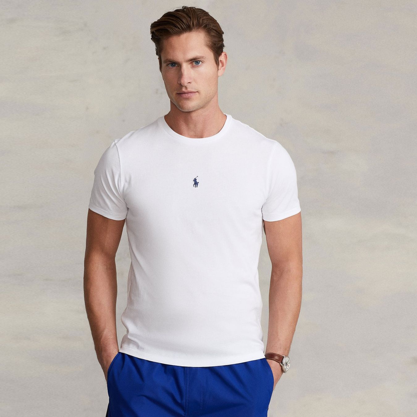 Polo Ralph Lauren Custom Slim Fit Crewneck TShirt White